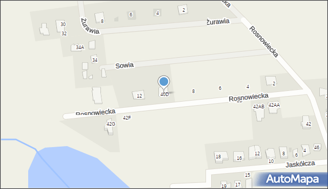 Chomęcice, Rosnowiecka, 40D, mapa Chomęcice