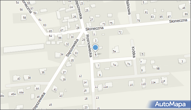 Chomęcice, Rosnowiecka, 5, mapa Chomęcice