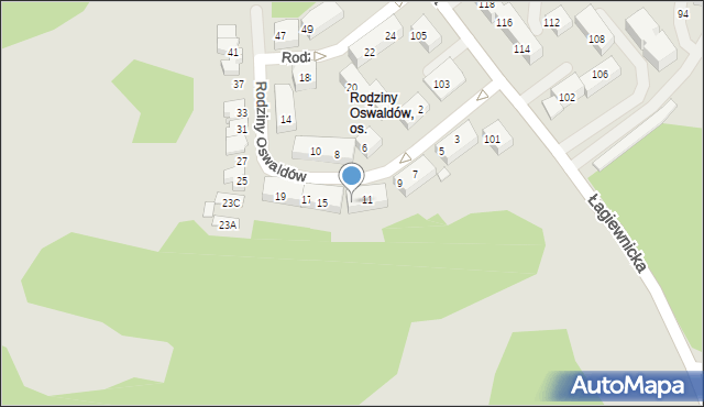 Chorzów, Rodziny Oswaldów, 13, mapa Chorzów