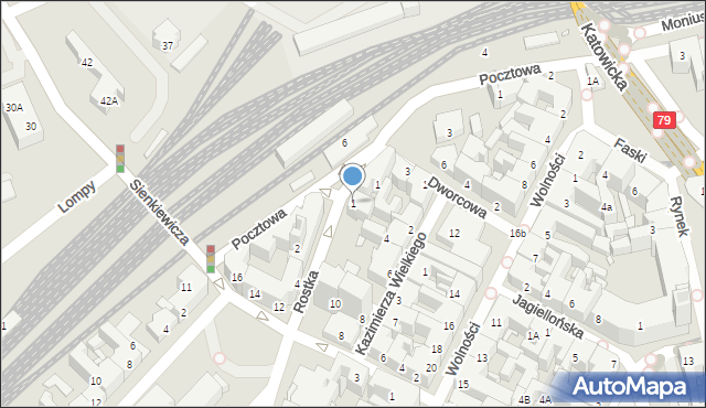 Chorzów, Rostka Józefa, dr., 1, mapa Chorzów