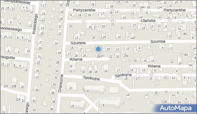 Ciechanów, Równa, 24, mapa Ciechanów