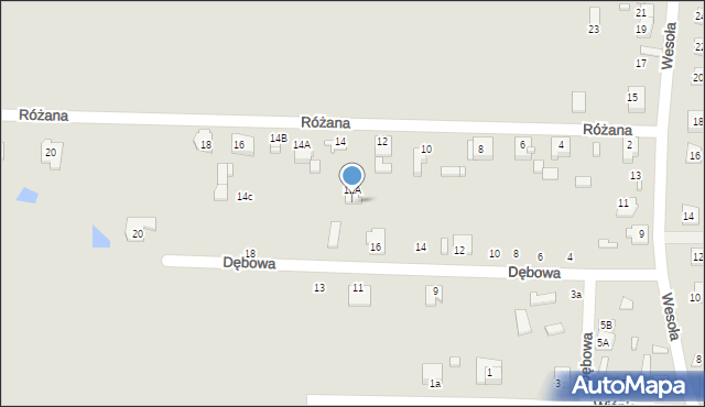 Ciechanów, Różana, 12B, mapa Ciechanów