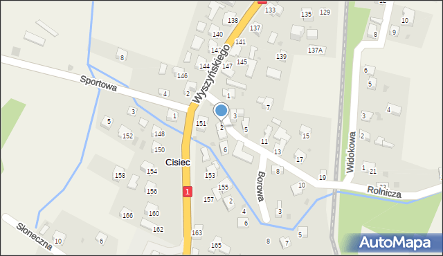 Cisiec, Rolnicza, 2, mapa Cisiec