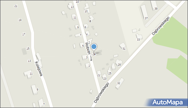 Cybinka, Robotnicza, 2a, mapa Cybinka