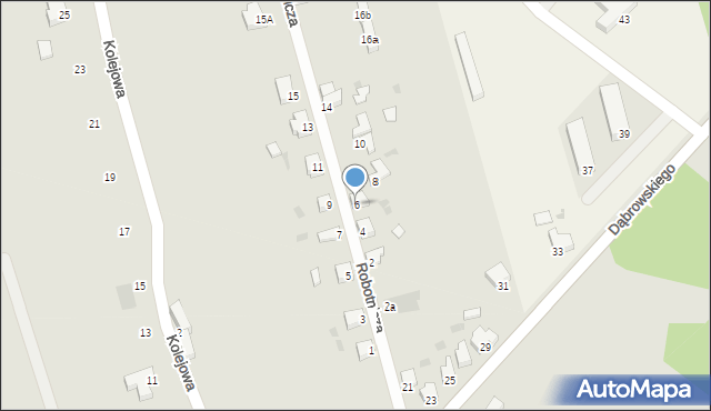 Cybinka, Robotnicza, 6, mapa Cybinka
