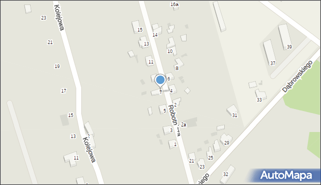 Cybinka, Robotnicza, 7, mapa Cybinka