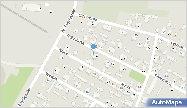 Czarne, Robotnicza, 2, mapa Czarne