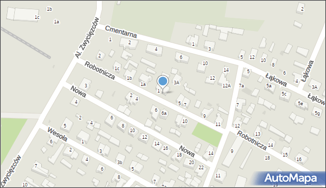 Czarne, Robotnicza, 3, mapa Czarne