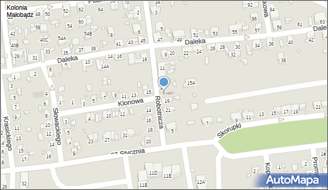 Czeladź, Robotnicza, 17, mapa Czeladź