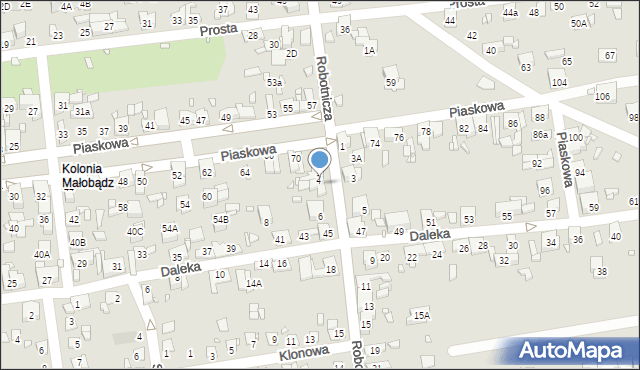 Czeladź, Robotnicza, 4, mapa Czeladź