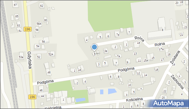 Czerwonak, Rolna, 3, mapa Czerwonak