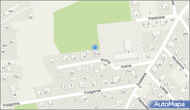 Czerwonak, Rolna, 7, mapa Czerwonak