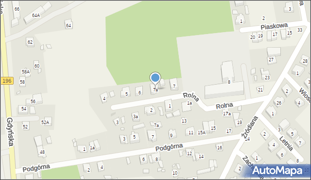 Czerwonak, Rolna, 7a, mapa Czerwonak