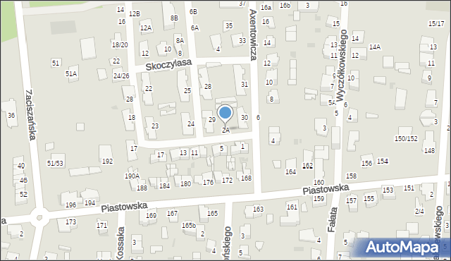 Częstochowa, Rodakowskiego Henryka, 2A, mapa Częstochowy
