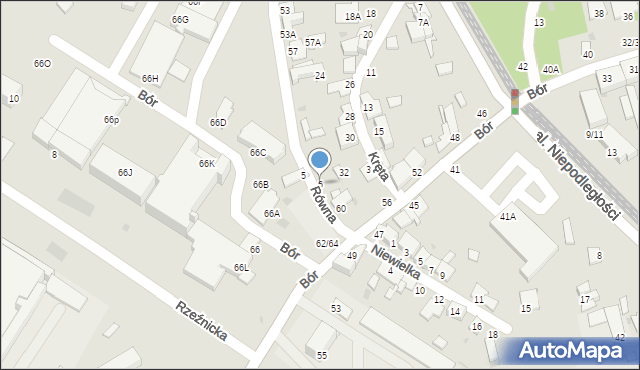 Częstochowa, Równa, 6, mapa Częstochowy