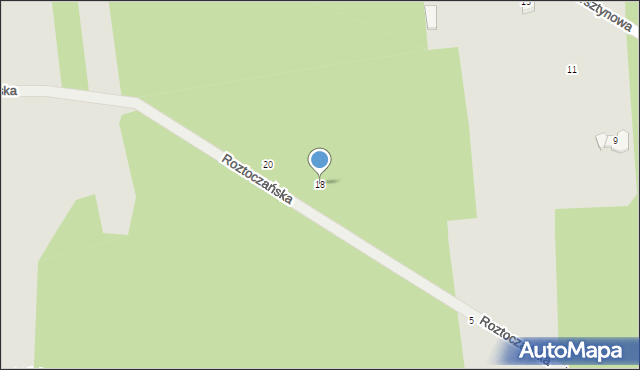 Częstochowa, Roztoczańska, 18, mapa Częstochowy