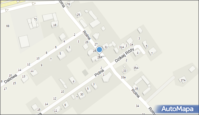 Dąbrowa, Rolna, 28A, mapa Dąbrowa