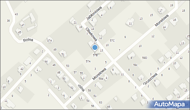 Dąbrowa, Rolna, 57B, mapa Dąbrowa