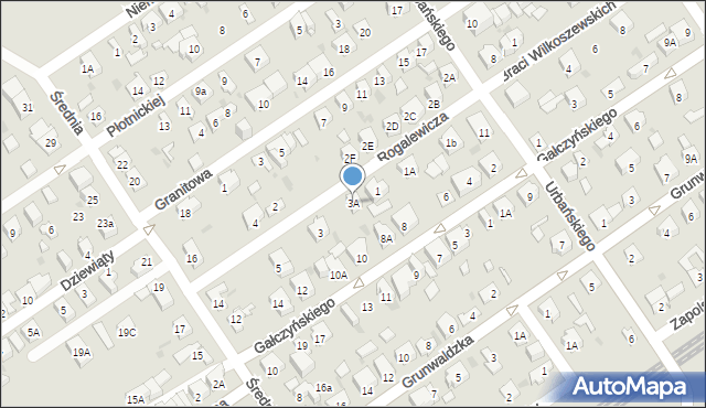 Dąbrowa Górnicza, Rogalewicza Feliksa, 3A, mapa Dąbrowa Górnicza
