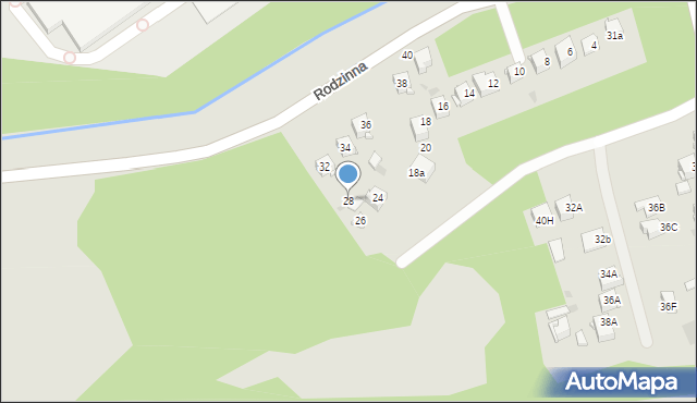 Dąbrowa Górnicza, Rodzinna, 28, mapa Dąbrowa Górnicza