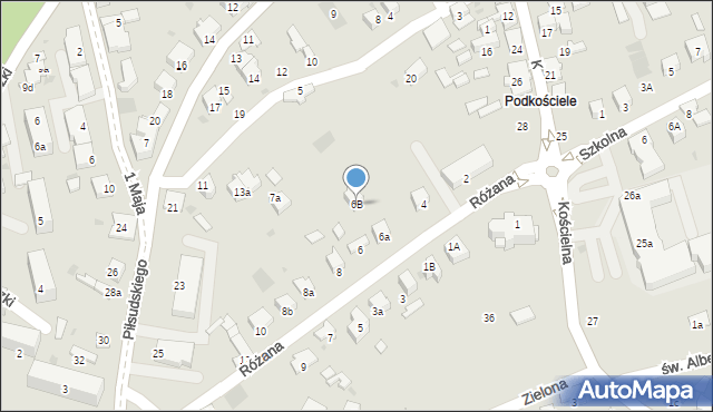 Dąbrowa Tarnowska, Różana, 6B, mapa Dąbrowa Tarnowska