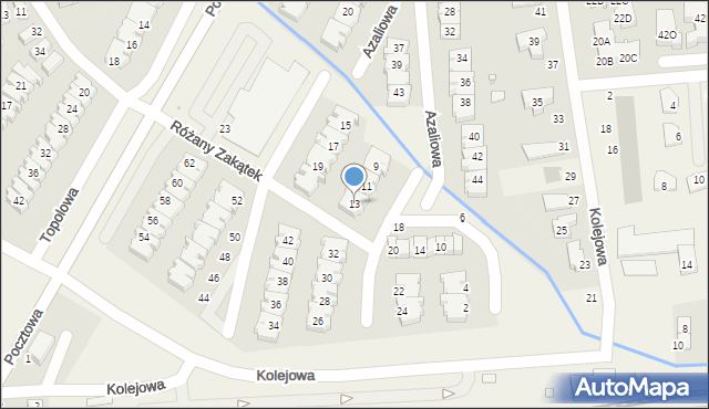 Dąbrówka, Różany Zakątek, 13, mapa Dąbrówka