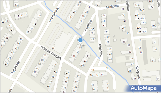 Dąbrówka, Różany Zakątek, 15, mapa Dąbrówka