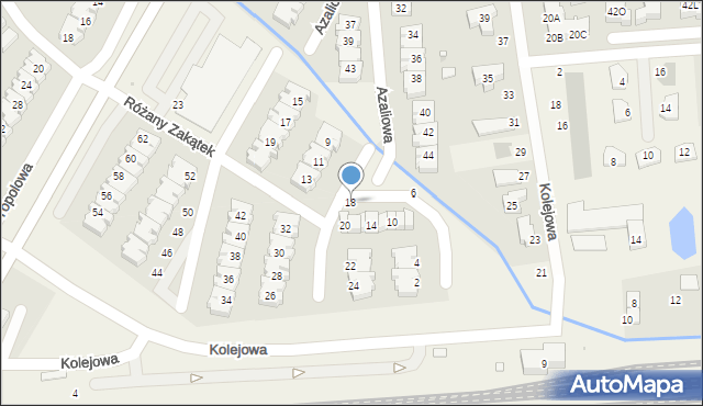 Dąbrówka, Różany Zakątek, 18, mapa Dąbrówka