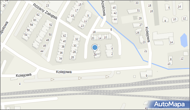 Dąbrówka, Różany Zakątek, 24, mapa Dąbrówka