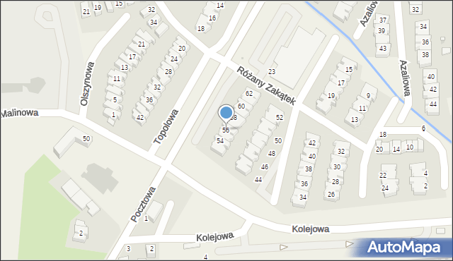 Dąbrówka, Różany Zakątek, 56, mapa Dąbrówka