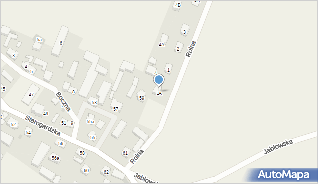 Dąbrówka, Rolna, 1A, mapa Dąbrówka