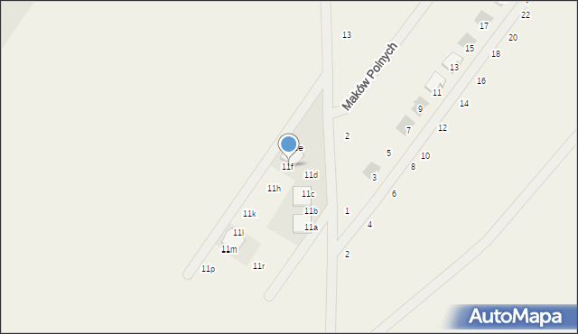 Daszewice, Rogalińska, 11f, mapa Daszewice