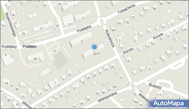 Dębica, Robotnicza, 10, mapa Dębicy