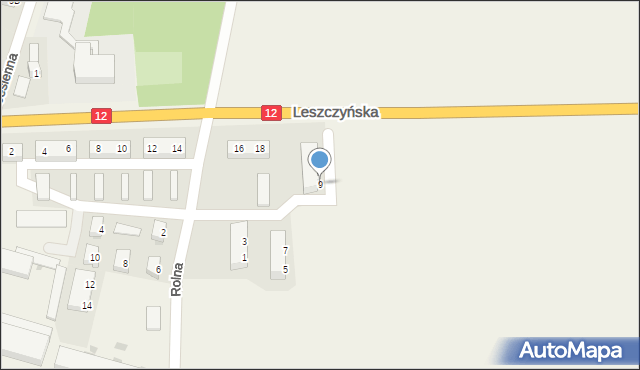 Długie Stare, Rolna, 9, mapa Długie Stare