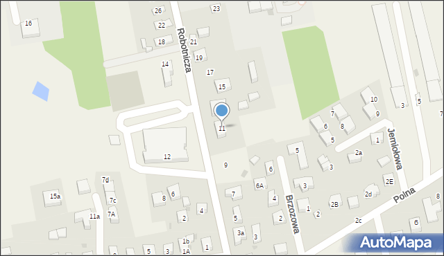 Długołęka, Robotnicza, 11, mapa Długołęka