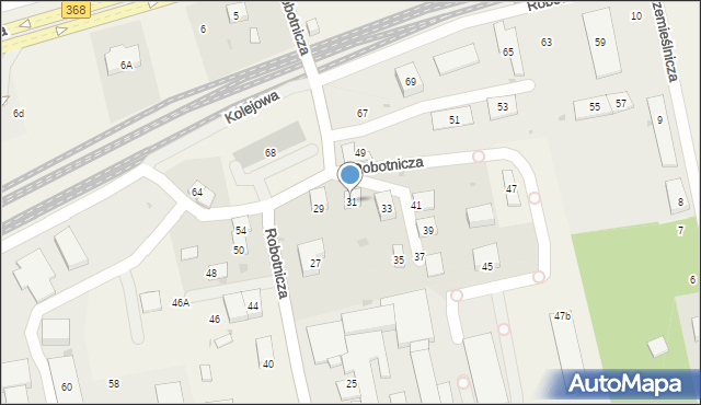 Długołęka, Robotnicza, 31, mapa Długołęka