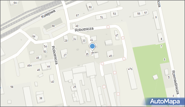 Długołęka, Robotnicza, 37, mapa Długołęka