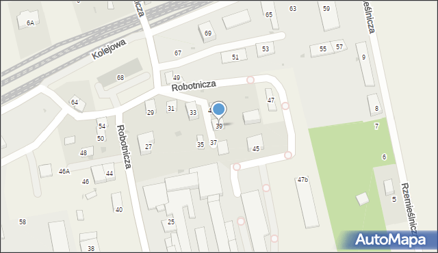 Długołęka, Robotnicza, 43, mapa Długołęka