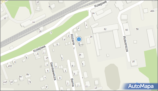 Długołęka, Różana, 3, mapa Długołęka