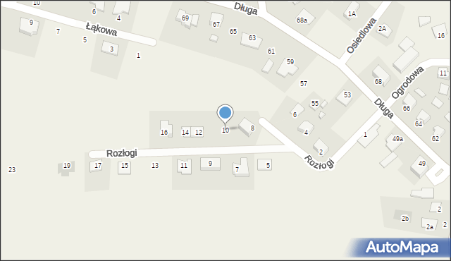 Dobrcz, Rozłogi, 10, mapa Dobrcz