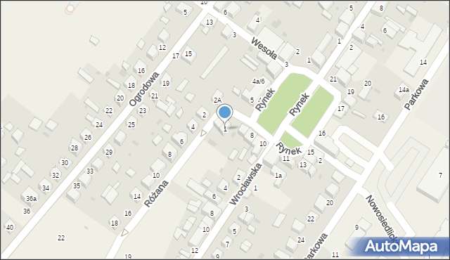 Dobroszyce, Różana, 1, mapa Dobroszyce