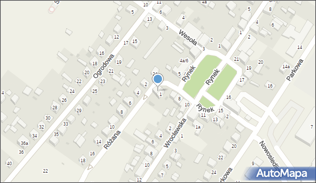 Dobroszyce, Różana, 3, mapa Dobroszyce