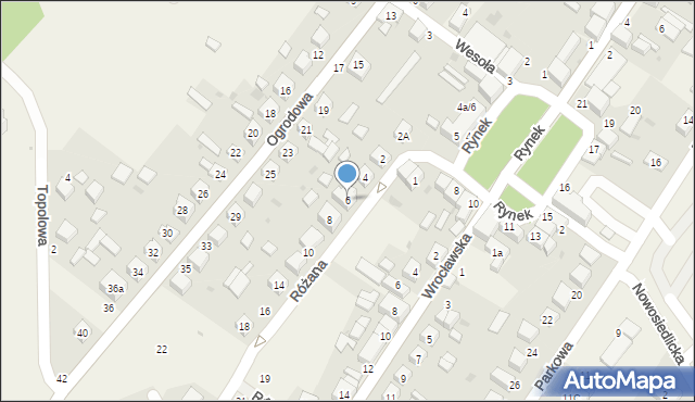 Dobroszyce, Różana, 6, mapa Dobroszyce