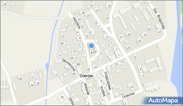 Dobrów, Różana, 4, mapa Dobrów
