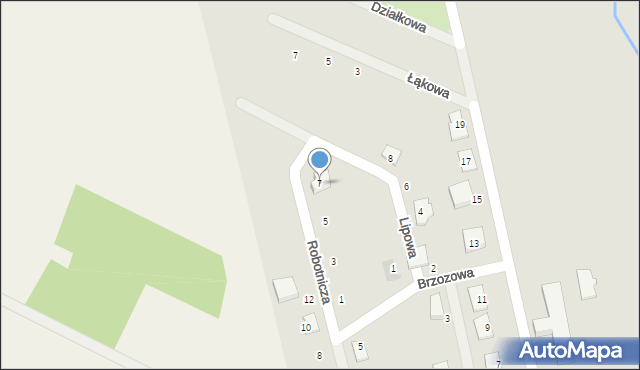 Dobrzany, Robotnicza, 7, mapa Dobrzany