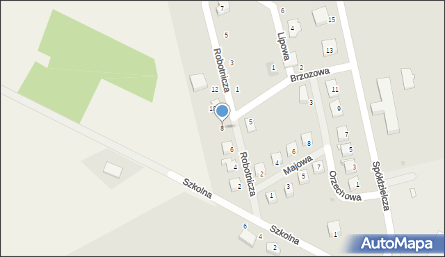 Dobrzany, Robotnicza, 8, mapa Dobrzany