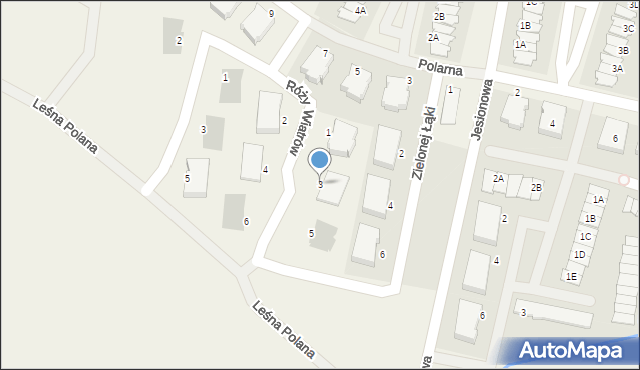 Dopiewiec, Róży Wiatrów, 3, mapa Dopiewiec