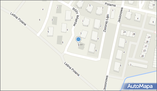 Dopiewiec, Róży Wiatrów, 5, mapa Dopiewiec