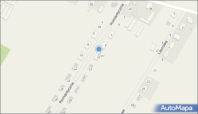 Dosin, Romantyczna, 11, mapa Dosin