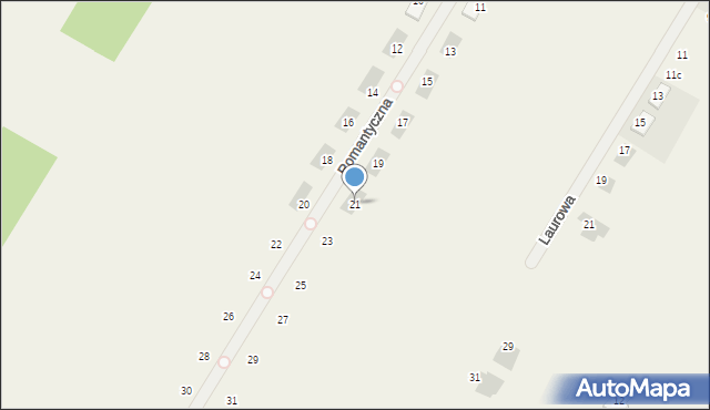 Dosin, Romantyczna, 21, mapa Dosin